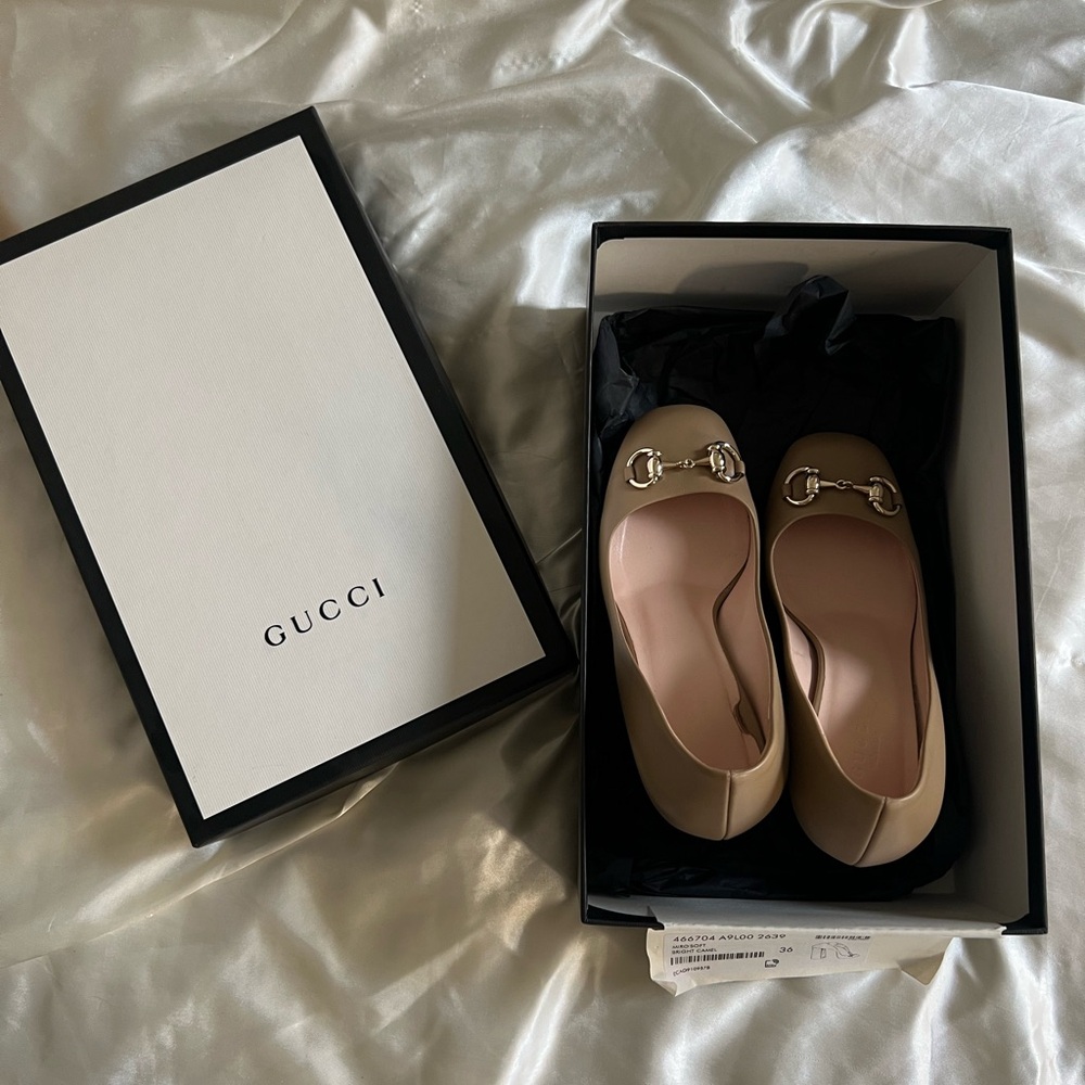 Gucci Women's Tan Leather Heels